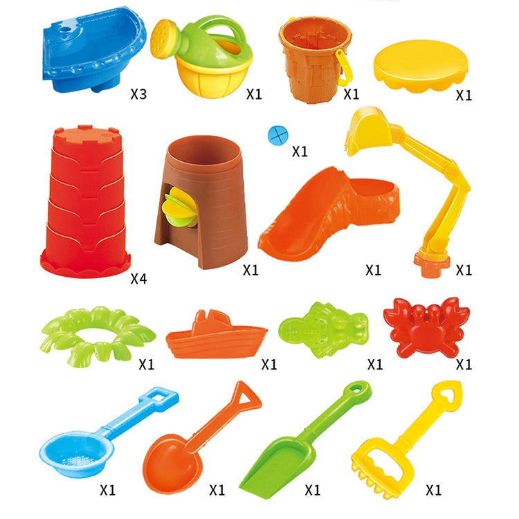 Set di giocattoli da tavolo per spiaggia sabbiosa all'aperto per bambini, Beach Table(Tree and Round Table), Beach Table(Dolphin and Round Table), Beach Table(Tree and Square Table), Beach Table(Dolphin and Square Table)