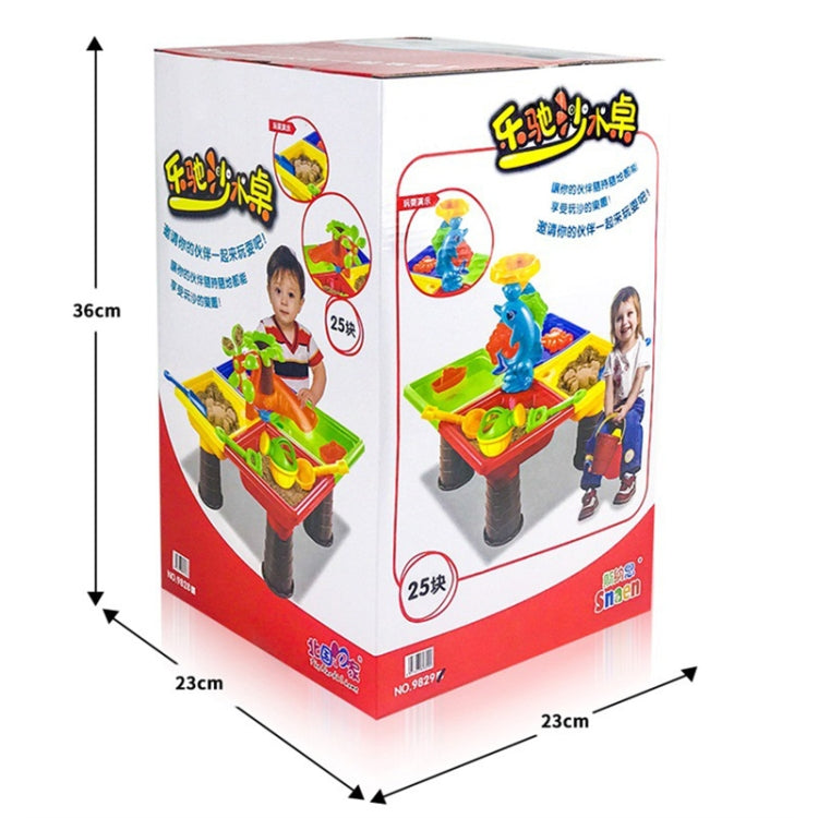 Set di giocattoli da tavolo per spiaggia sabbiosa all'aperto per bambini, Beach Table(Tree and Round Table), Beach Table(Dolphin and Round Table), Beach Table(Tree and Square Table), Beach Table(Dolphin and Square Table)