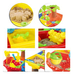 Set di giocattoli da tavolo per spiaggia sabbiosa all'aperto per bambini, Beach Table(Tree and Round Table), Beach Table(Dolphin and Round Table), Beach Table(Tree and Square Table), Beach Table(Dolphin and Square Table)
