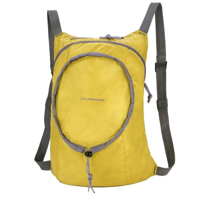 Zaino pieghevole impermeabile in nylon da donna, da uomo, da viaggio, portatile, comodo, leggero, pieghevole