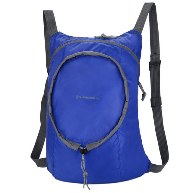 Zaino pieghevole impermeabile in nylon da donna, da uomo, da viaggio, portatile, comodo, leggero, pieghevole