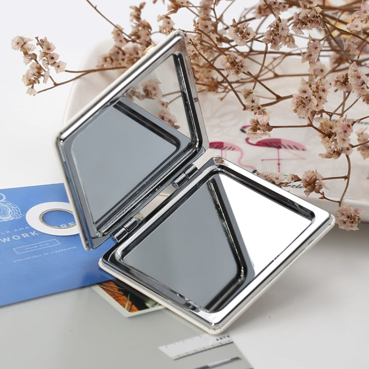 Specchio cosmetico portatile pieghevole piccolo specchio Flip doppio specchio