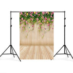 1,5 x 2,1 m Simulazione Asse di legno Fiore Parete Puntelli per foto Fotografia Sfondo Panno