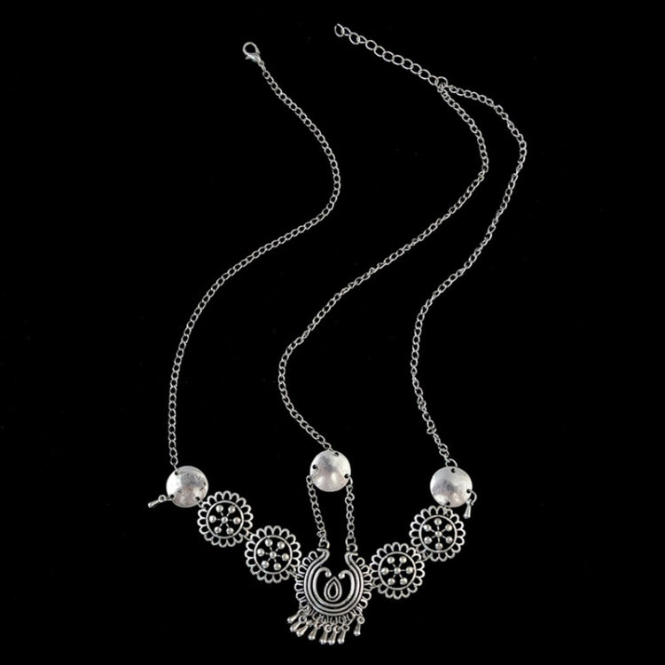 Argento vintage nappa gioielli per capelli moneta in metallo fascia lunga testa punk catena pezzo copricapo sulla fronte