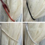 2 paia di cinghie per tende a carica manuale. Corde per tende. Cinghie per nappe per tende