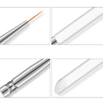 Set 3 pennelli per nail art con setole sottili