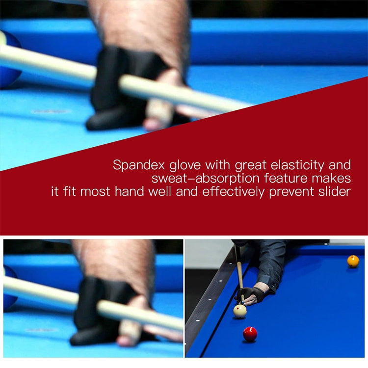 10 pz/set Spandex Snooker Stecca da biliardo Guanto da biliardo Mano sinistra aperto Tre dita Accessorio da biliardo
