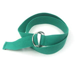 2 pezzi Cinture in tela unisex Cinture a doppio anello con fibbia Cinture in vita Cintura casual solida, 105 x 3.2cm