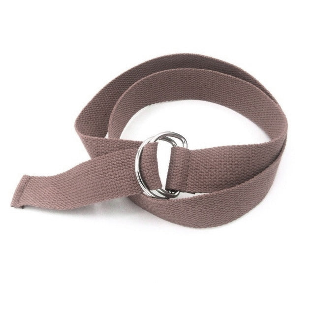 2 pezzi Cinture in tela unisex Cinture a doppio anello con fibbia Cinture in vita Cintura casual solida, 105 x 3.2cm