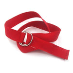 2 pezzi Cinture in tela unisex Cinture a doppio anello con fibbia Cinture in vita Cintura casual solida, 105 x 3.2cm
