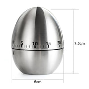 Allarme meccanico per timer da cucina per uova, 60 minuti, utensili da cucina in acciaio inossidabile, Mechanical Egg Timer