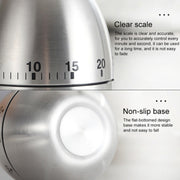 Allarme meccanico per timer da cucina per uova, 60 minuti, utensili da cucina in acciaio inossidabile, Mechanical Egg Timer