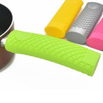 2 pezzi di manico in silicone spesso e durevole, manicotto isolante termico multicolore, antiscivolo, antiscivolo, con manico morbido