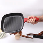 2 pezzi di copertura antiscivolo per manico in silicone per pentola per cucina, manico morbido e spesso