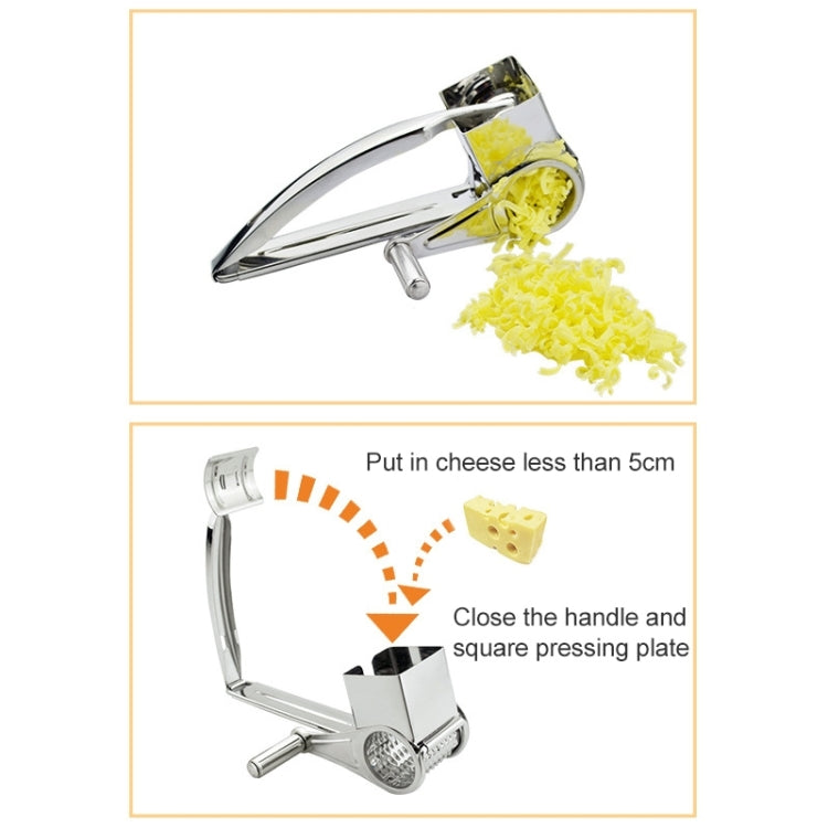 Grattugia per formaggio Contenitore rotativo Trituratore rotante a manovella in acciaio inossidabile, with 3-4 holes, with 7-8 holes, with 9-10 holes, with flakes