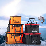 Secchio da pesca pieghevole multifunzionale addensato con scatola per pesci vivi, 30 cm (no Handle and no Side Pockets), 35 cm (with Handle without Side Pockets), 40 cm (with Handle and Side Pocket), 45 cm (with Handle and Side Pocket)                 ...