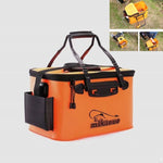 Secchio da pesca pieghevole multifunzionale addensato con scatola per pesci vivi, 30 cm (no Handle and no Side Pockets), 35 cm (with Handle without Side Pockets), 40 cm (with Handle and Side Pocket), 45 cm (with Handle and Side Pocket)                 ...