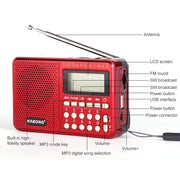 Altoparlante radio ricaricabile HABONG KK-170 21 bande