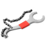 2 pezzi di strumento per gancio di coda con chiave fissa per volano con albero inferiore integrato per bicicletta tre in uno