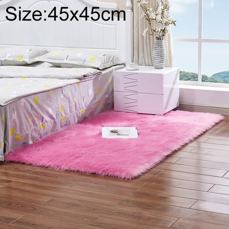 Tappeto in pelliccia soffice e soffice, quadrato, di lusso, rettangolare, in morbida lana artificiale e pelle di pecora, 80x180cm, 45x45cm