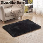 Tappeto in pelliccia soffice e soffice, quadrato, di lusso, rettangolare, in morbida lana artificiale e pelle di pecora, 80x180cm, 45x45cm
