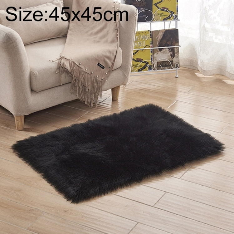 Tappeto in pelliccia soffice e soffice, quadrato, di lusso, rettangolare, in morbida lana artificiale e pelle di pecora, 80x180cm, 45x45cm
