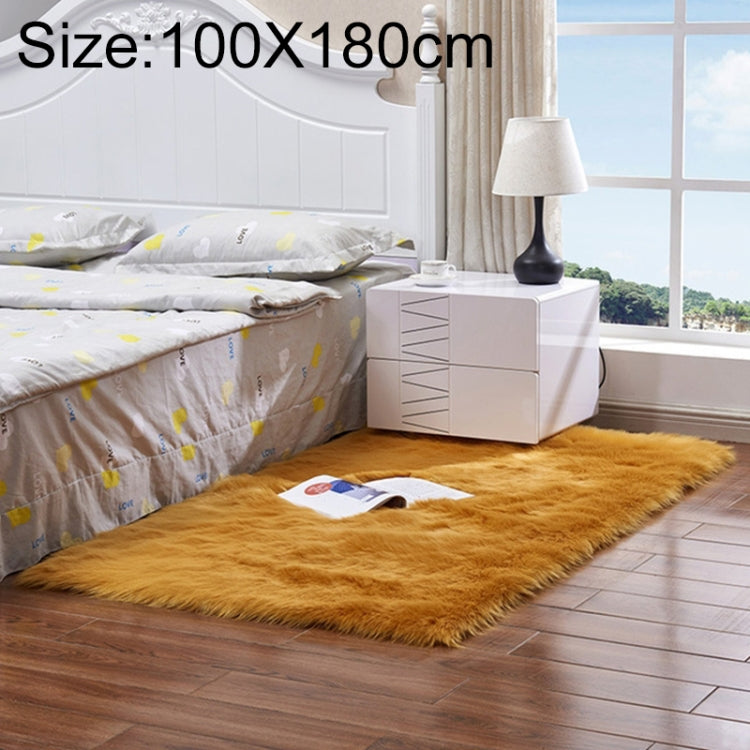 Tappeto in pelliccia soffice e soffice, quadrato, di lusso, rettangolare, in morbida lana artificiale e pelle di pecora, 100x180cm