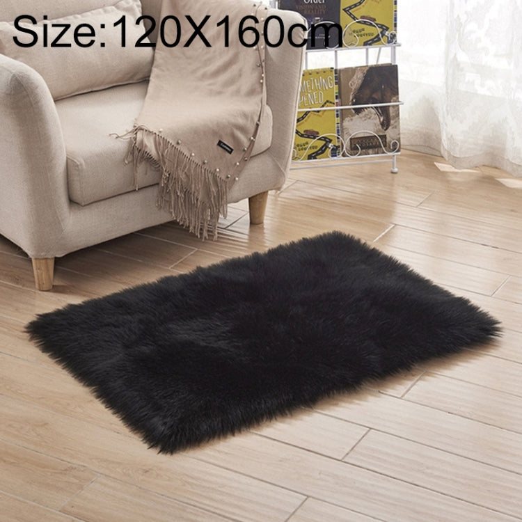 Tappeto in pelliccia soffice e soffice, quadrato, di lusso, rettangolare, in morbida lana artificiale e pelle di pecora, 120x160cm