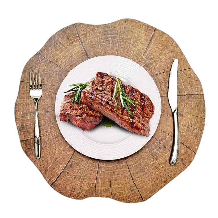 Set 2 tovagliette in legno a forma di loto 38 cm