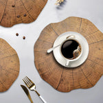 2 pezzi di tovagliette in legno per stoviglie, decorazione per tazza da tè a forma di loto, Table Mats 1