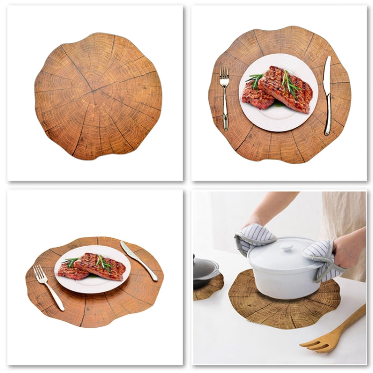 2 pezzi di tovagliette in legno per stoviglie, decorazione per tazza da tè a forma di loto, Table Mats 1