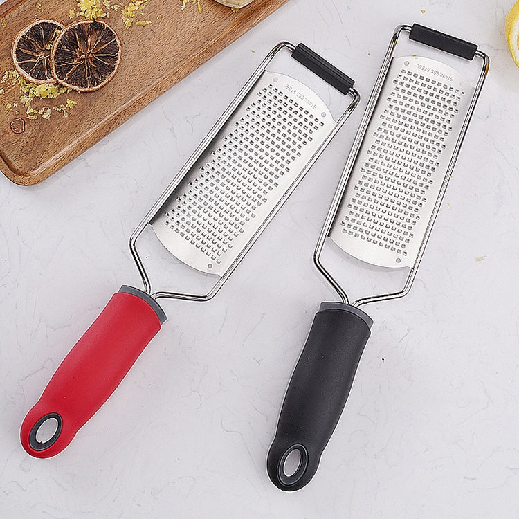 Grattugia per formaggio Lama in acciaio inossidabile Affettatrice per formaggio Grattugia per limone Pialla per raschiare il cioccolato con copertura protettiva, Cheese Grater (Red), Cheese Grater (Black)