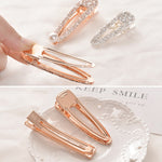 Accessori per capelli barrette da donna eleganti con perle di cristallo di lusso flash alla moda