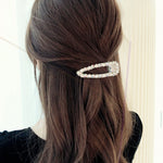 Accessori per capelli barrette da donna eleganti con perle di cristallo di lusso flash alla moda