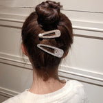 Accessori per capelli barrette da donna eleganti con perle di cristallo di lusso flash alla moda