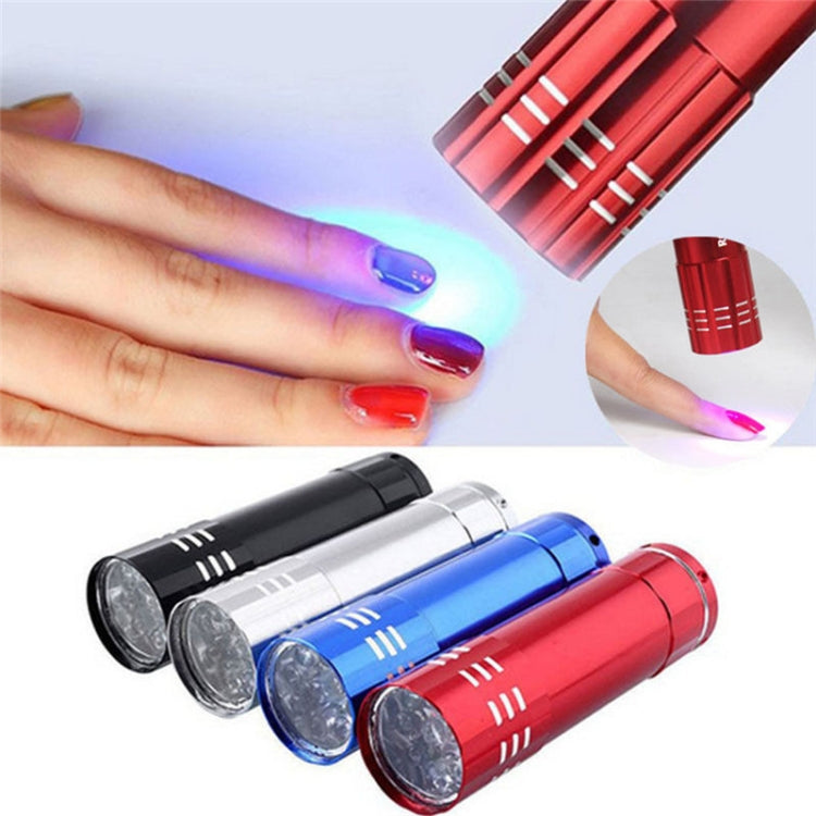Mini lampada UV torcia a LED per asciuga unghie da 2 pezzi portatile per asciugatrice rapida per gel per unghie