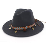 Cappelli jazz da donna Cappelli di lana stile Boemia per la spiaggia primaverile estiva