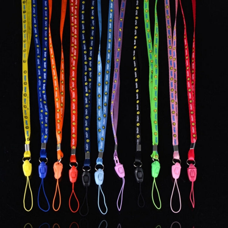 Cordini colorati in nylon per badge con volto sorridente 100 pezz
