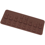 Stampo per cioccolato a scacchi in silicone Stampo per sapone allo zucchero di roccia, Chess Shape