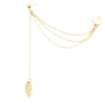 Orecchini con nappe a foglia con fascino vintage moda donna