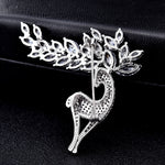 Spilla di cervo carino con zirconi di cristallo moda donna, Cute Deer