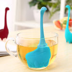 Infusore per dinosauri da cucina in PP per uso alimentare Forma del mostro di Loch Ness Resistenza al calore totale Filtri per tè Utensili per caffè