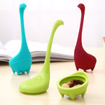 Infusore per dinosauri da cucina in PP per uso alimentare Forma del mostro di Loch Ness Resistenza al calore totale Filtri per tè Utensili per caffè