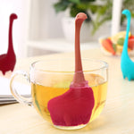 Infusore per dinosauri da cucina in PP per uso alimentare Forma del mostro di Loch Ness Resistenza al calore totale Filtri per tè Utensili per caffè