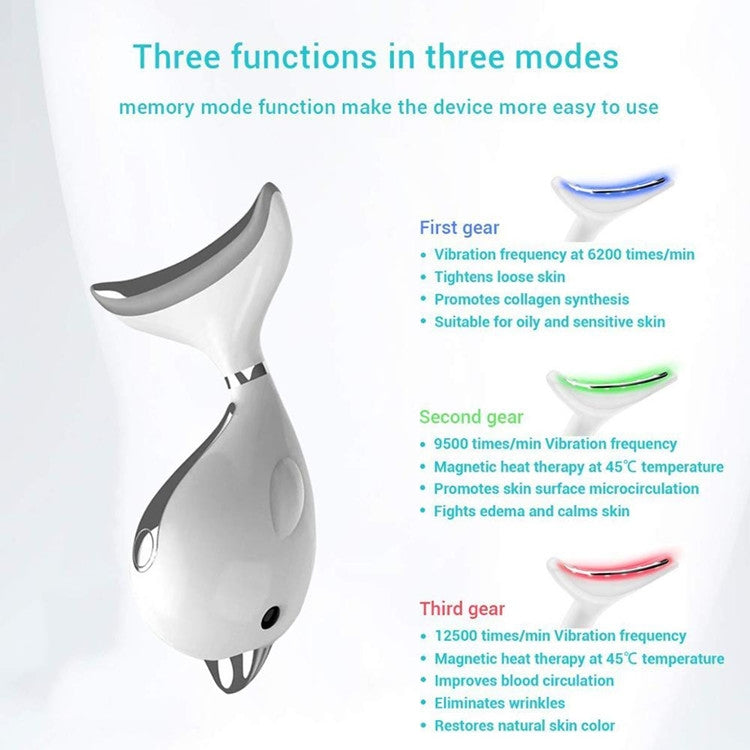 Massaggiatore elettrico per il collo del delfino, rimozione delle rughe, vibrazione manuale, massaggio al viso, strumento per strumenti di bellezza