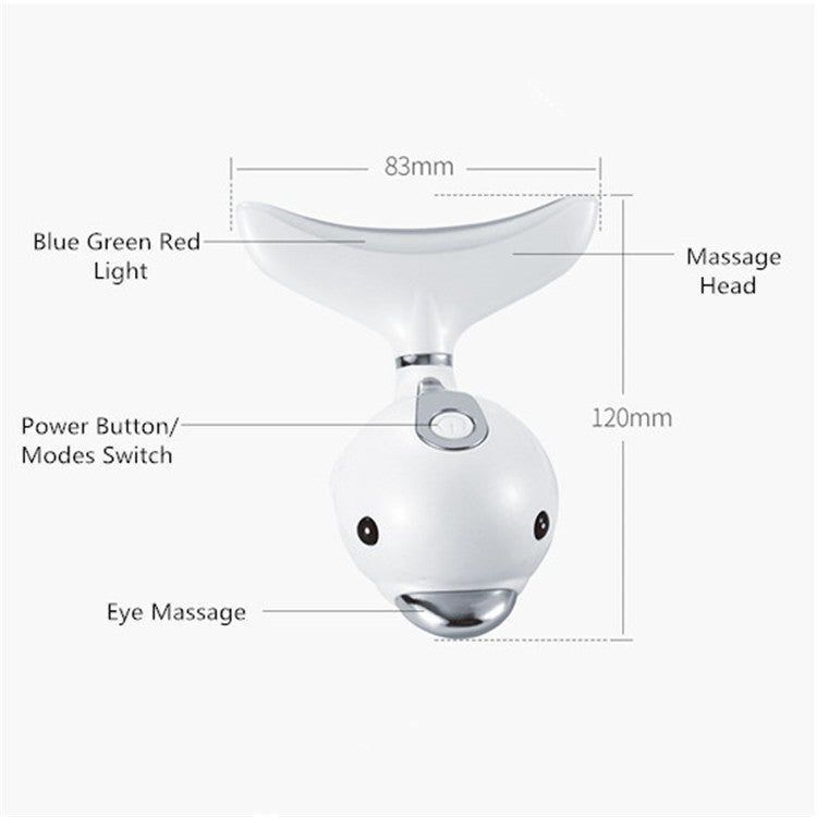 Massaggiatore elettrico per il collo del delfino, rimozione delle rughe, vibrazione manuale, massaggio al viso, strumento per strumenti di bellezza