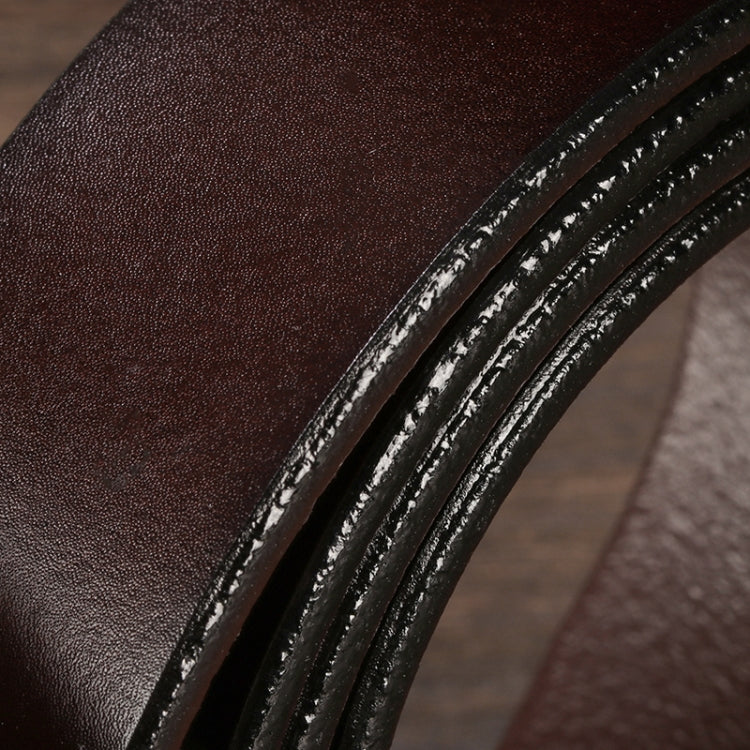Cintura da uomo in pelle con fibbia ad ardiglione Cintura per pantaloni in pura pelle, 110cm, 115cm, 120cm, 125cm