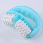 T9142 Massaggiatore manuale in plastica a due ruote Massaggiatore con impugnatura rotonda