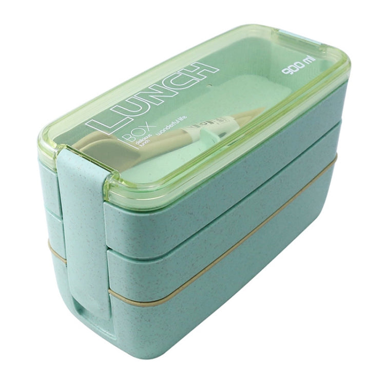 Contenitore per alimenti Bento Box da 900 ml a 3 strati Contenitore per alimenti in materiale di paglia di grano Contenitore per stoviglie per microonde