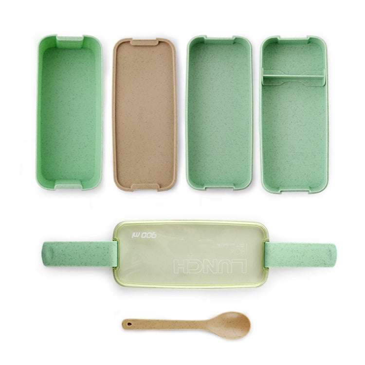 Contenitore per alimenti Bento Box da 900 ml a 3 strati Contenitore per alimenti in materiale di paglia di grano Contenitore per stoviglie per microonde